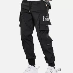 Nevstudio NEV Multi Pockets Embroidery Cargo Pants