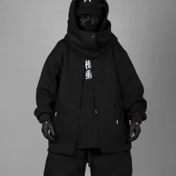 Nevstudio NEV Demon Horn Embroidery Zip Up Hoodie