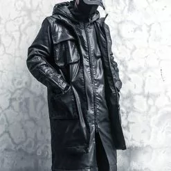 Nevstudio NEV Fake Two Wax Printing Hooded Winter Coat