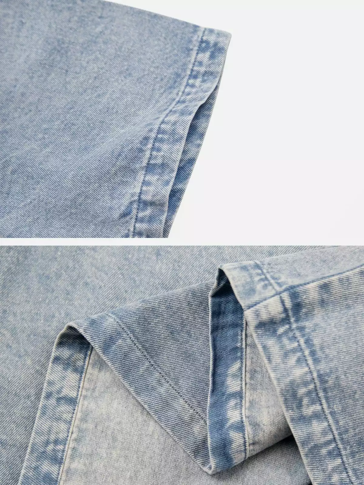 Nevstudio NEV Letter Love Heart Washed Denim Tee 6 Nevstudio NEV Letter Love Heart Washed Denim Tee - Image 4