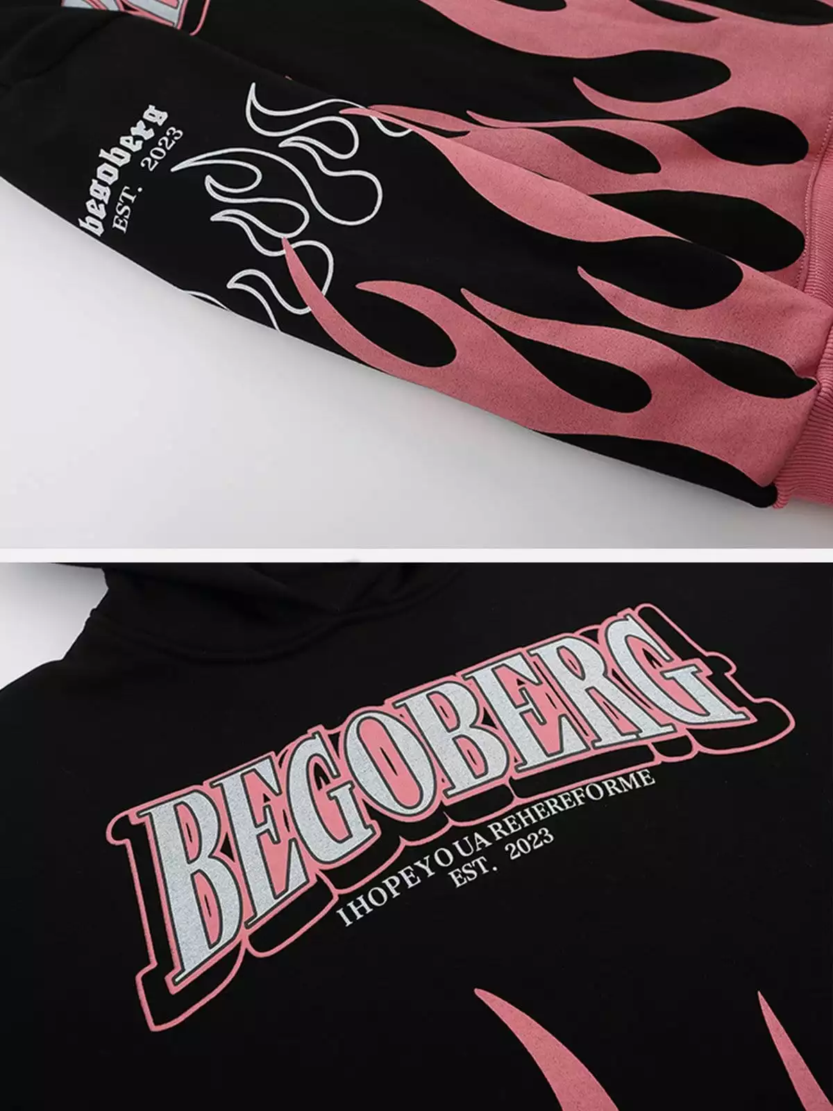 Nevstudio NEV Letter Flame Print Hoodie 7 Nevstudio NEV Letter Flame Print Hoodie - Image 5